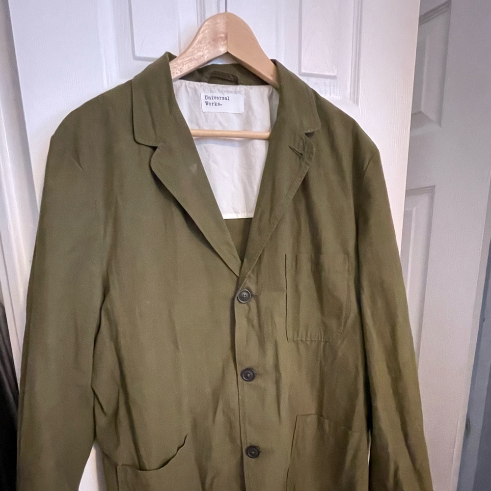 Universal Works blazer ripstop cotton XL (46) olive green